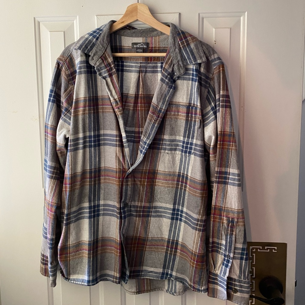 Eddie Bauer Flannel Button Up size Large